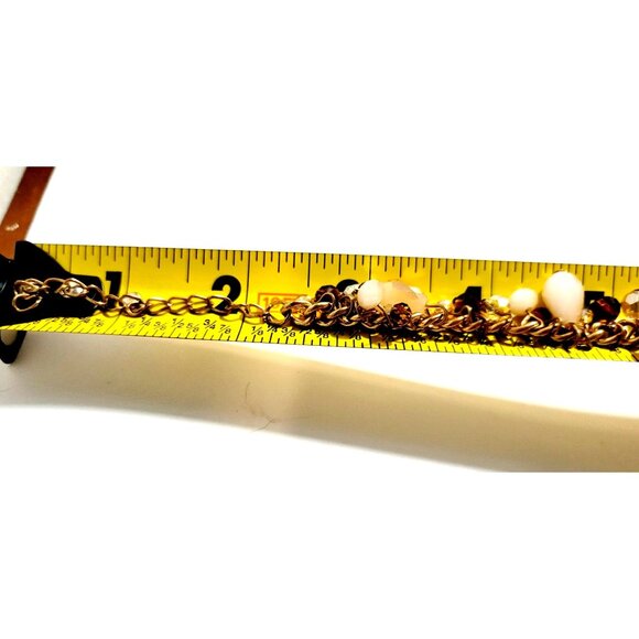 Austrian Crystal Tennis Bracelet Multi-Colored Dangling Beads Adjustable to 8.75 - Picture 5 of 6